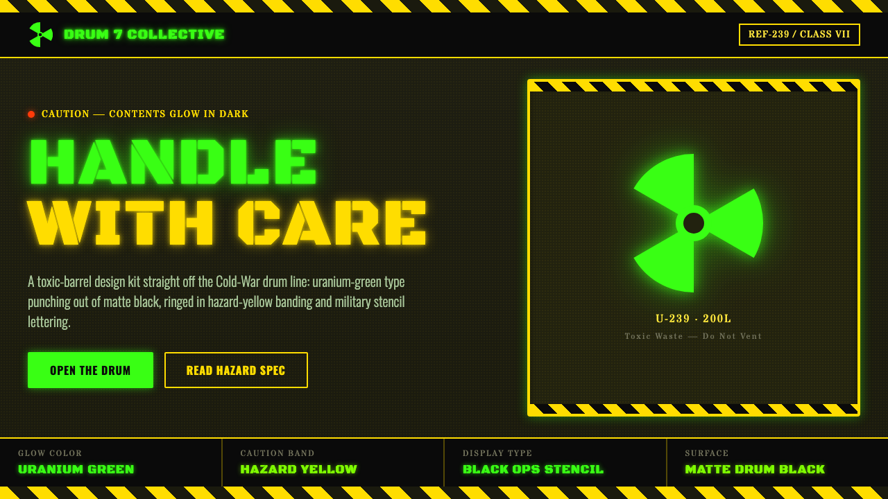 Radioactive Trefoil Sign design style