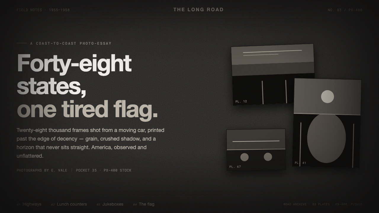 Robert Frank — The Americans design style — example