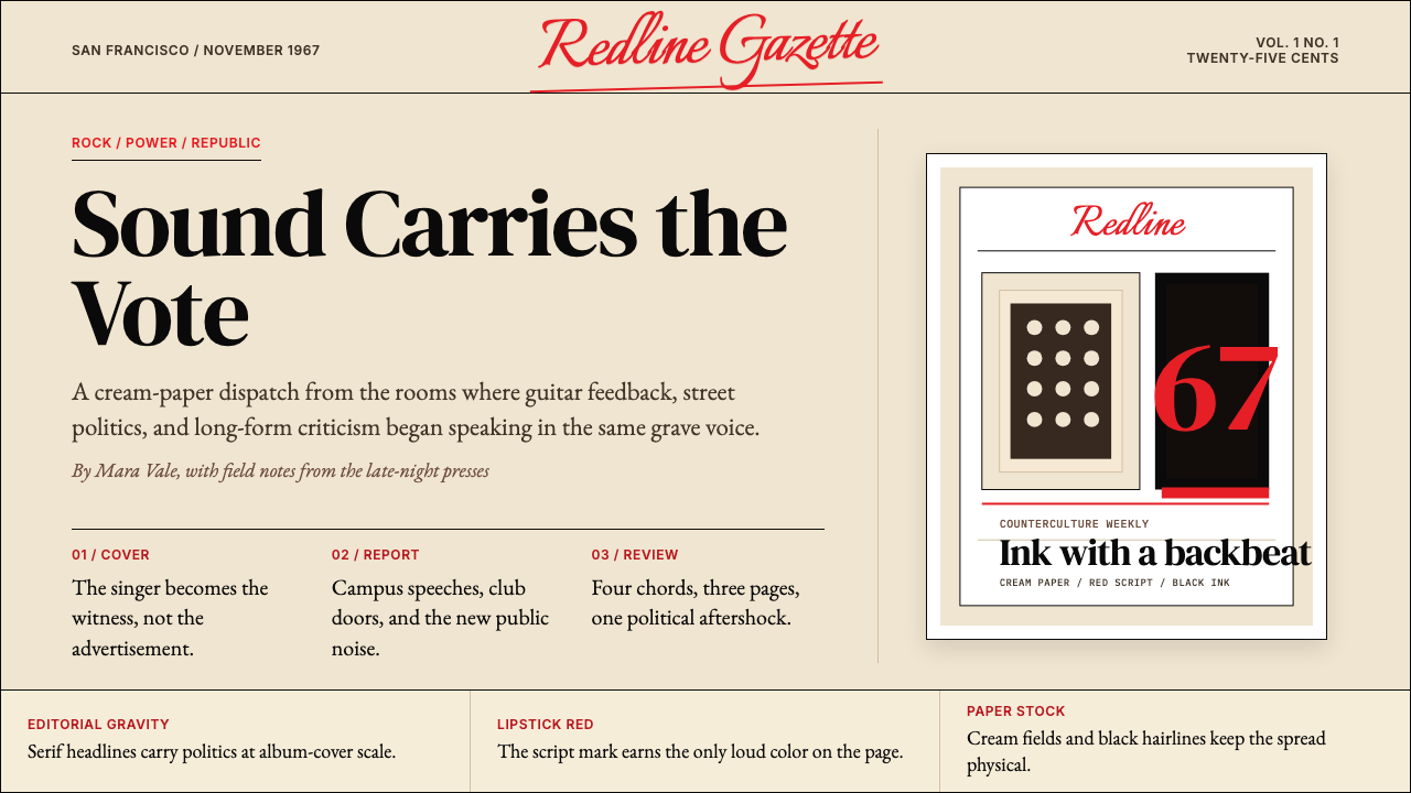 Rolling Stone Magazine design style