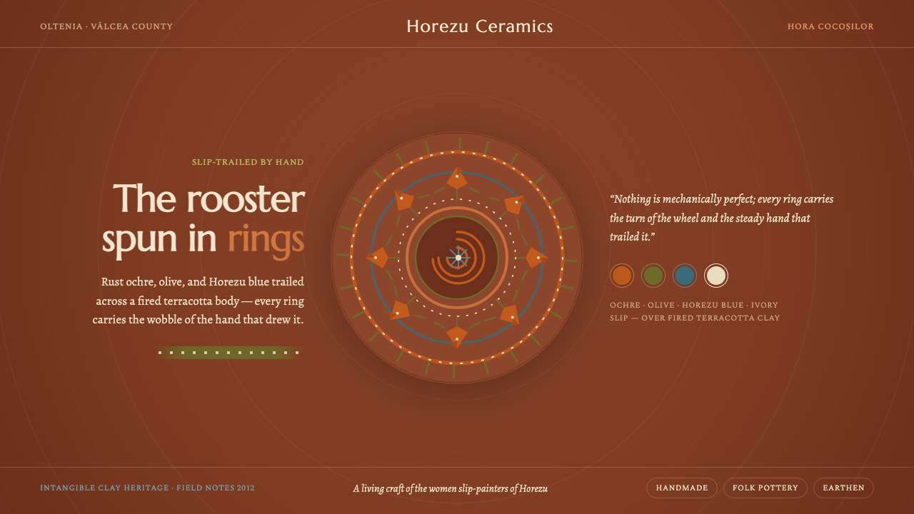 Horezu Ceramics design style — example