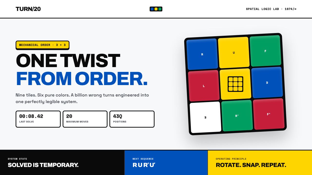 Rubik's Cube (1974) design style