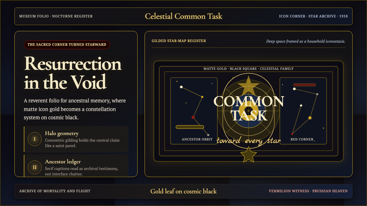 Russian Cosmism design style — example