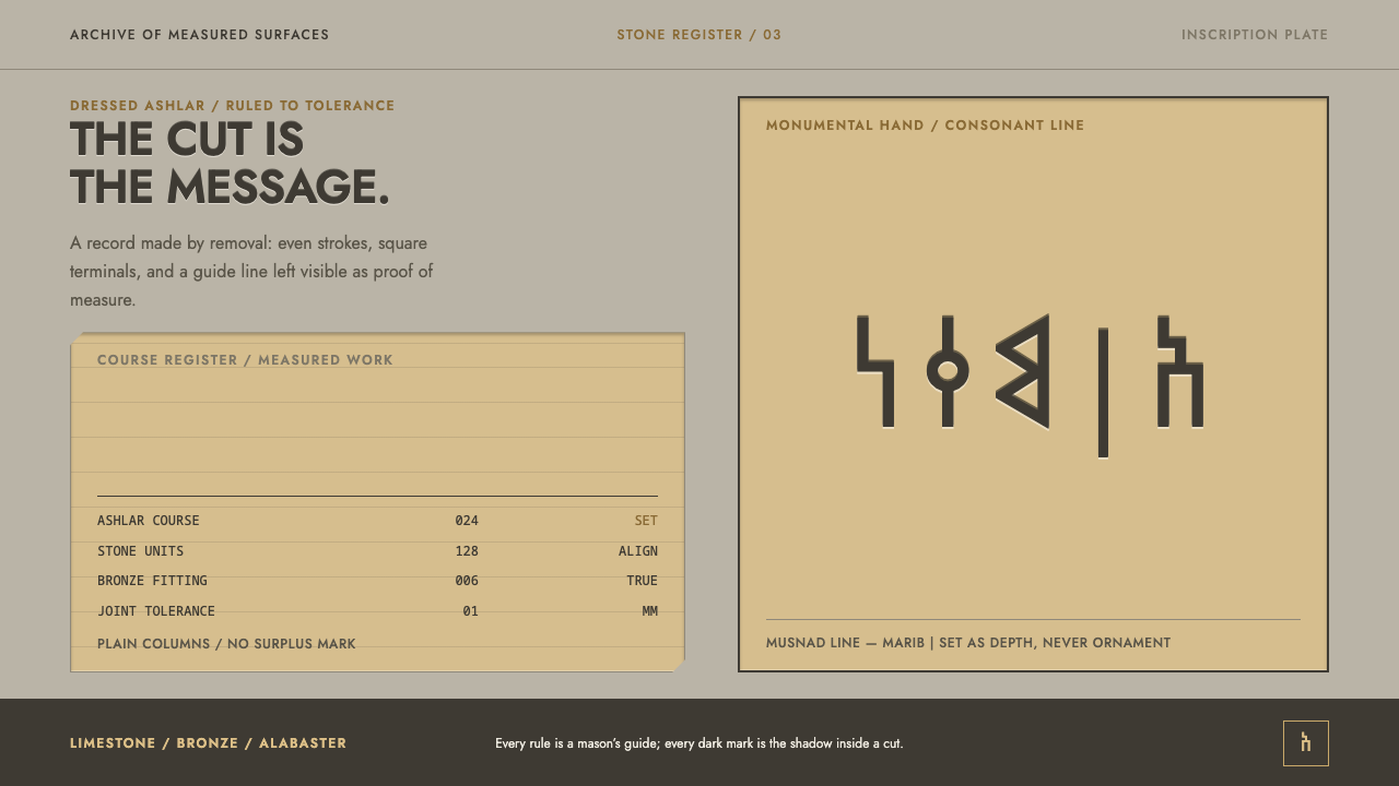 Sabaean Inscription design style — example
