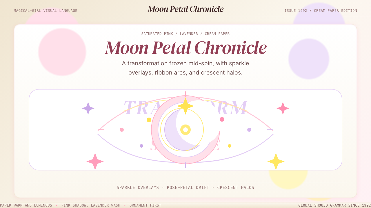 Sailor Moon Shoujo 设计风格示例