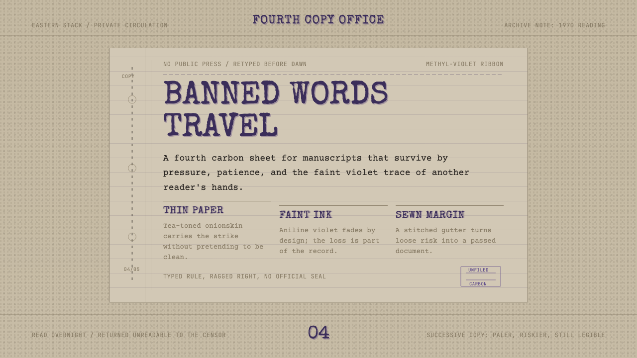 Samizdat Typewriter design style — example
