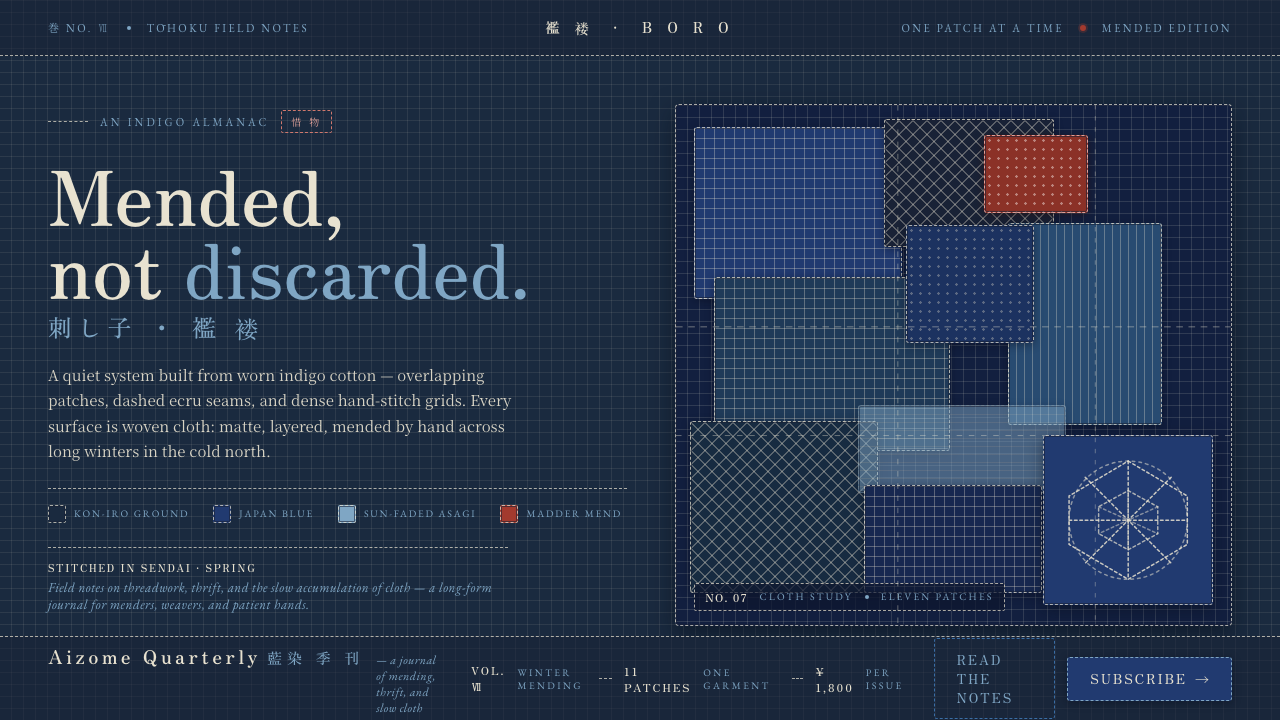 Sashiko Boro design style — example
