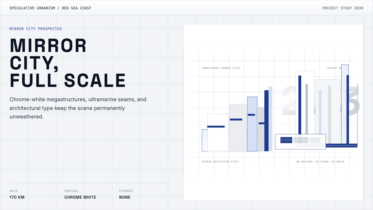 NEOM Mirror Futurism design style — example