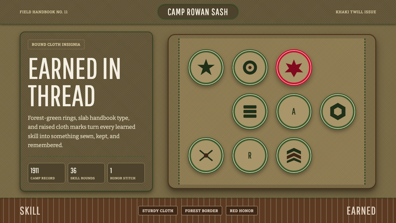 Scout Merit Badges design style