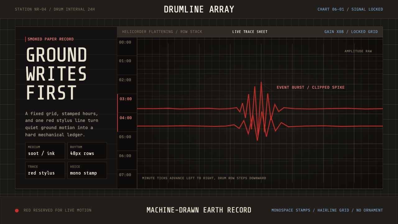 Seismograph Trace design style
