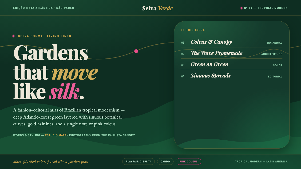 São Paulo Tropical Editorial design style — example