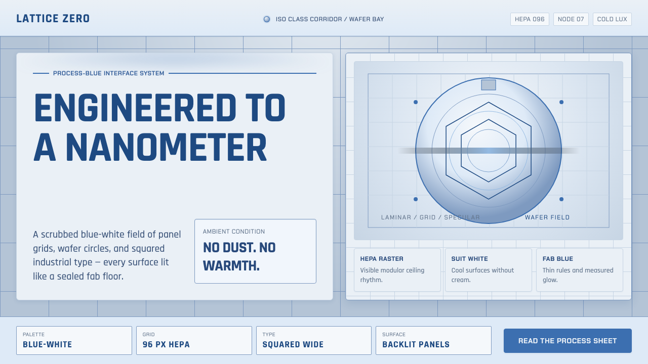 Semiconductor Cleanroom design style — example