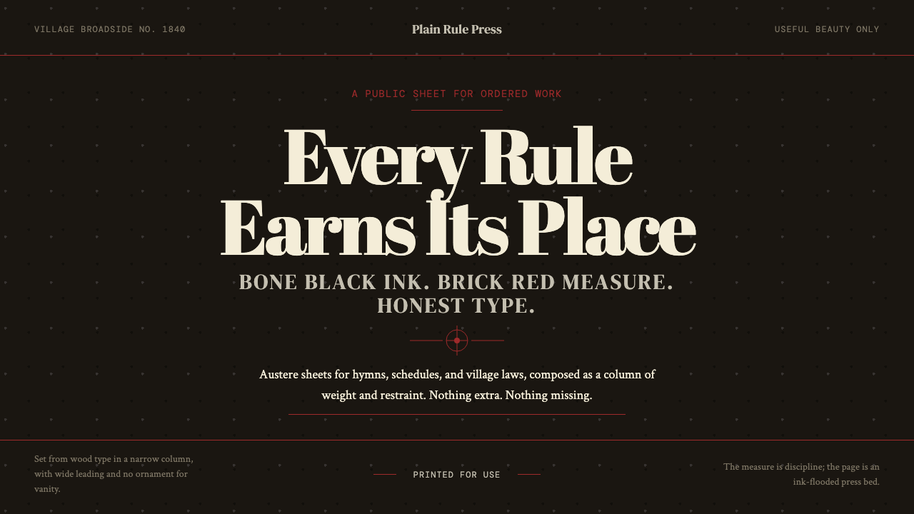 Shaker Broadside Print design style