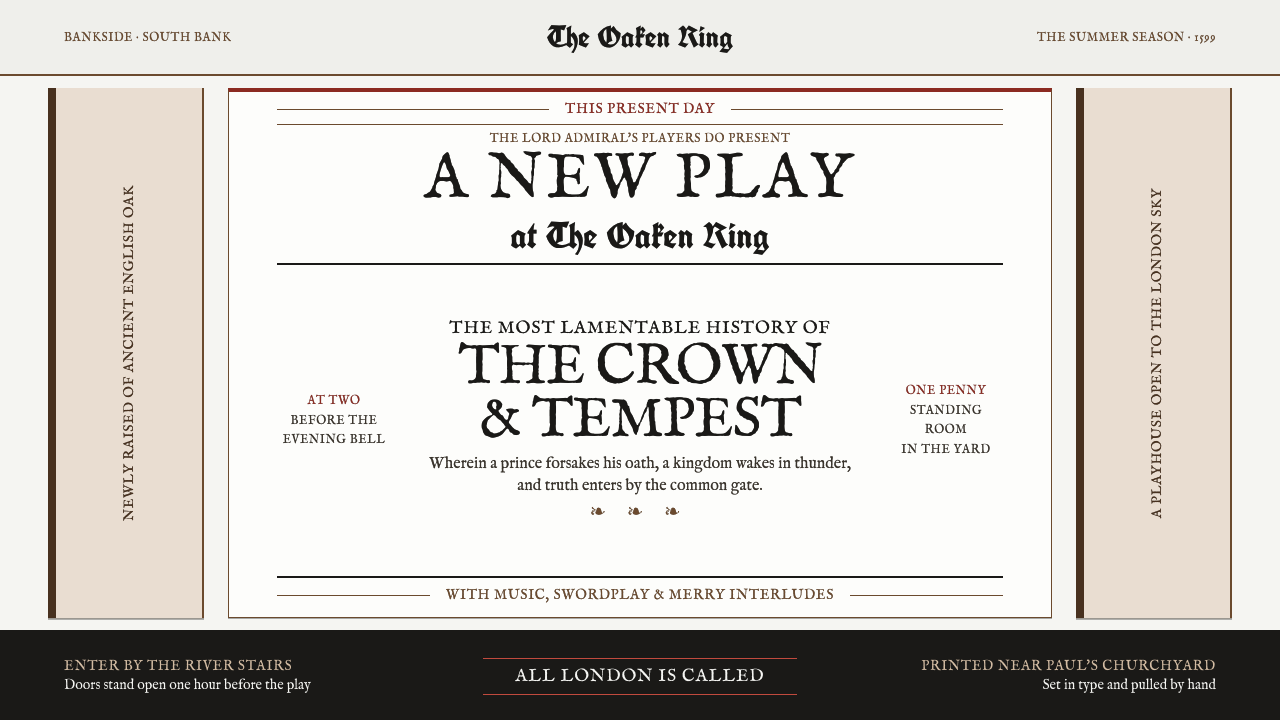 Shakespeare's Globe (1599) design style — example