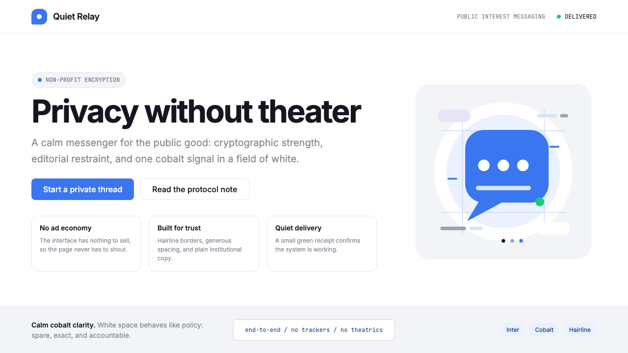 Signal Encrypted Messenger design style