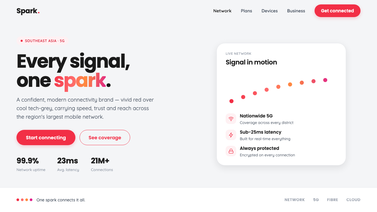 Singtel Modern Brand design style — example