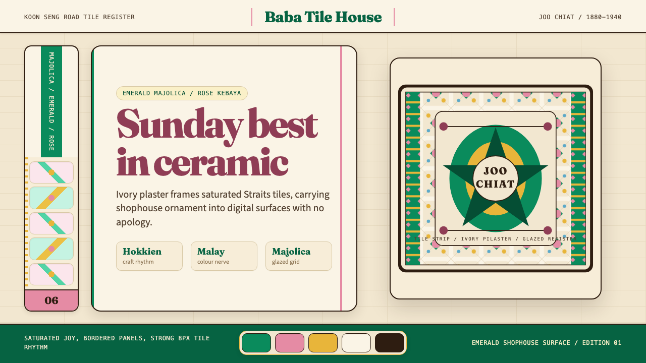 Peranakan Shophouse Tile (Joo Chiat) design style — example