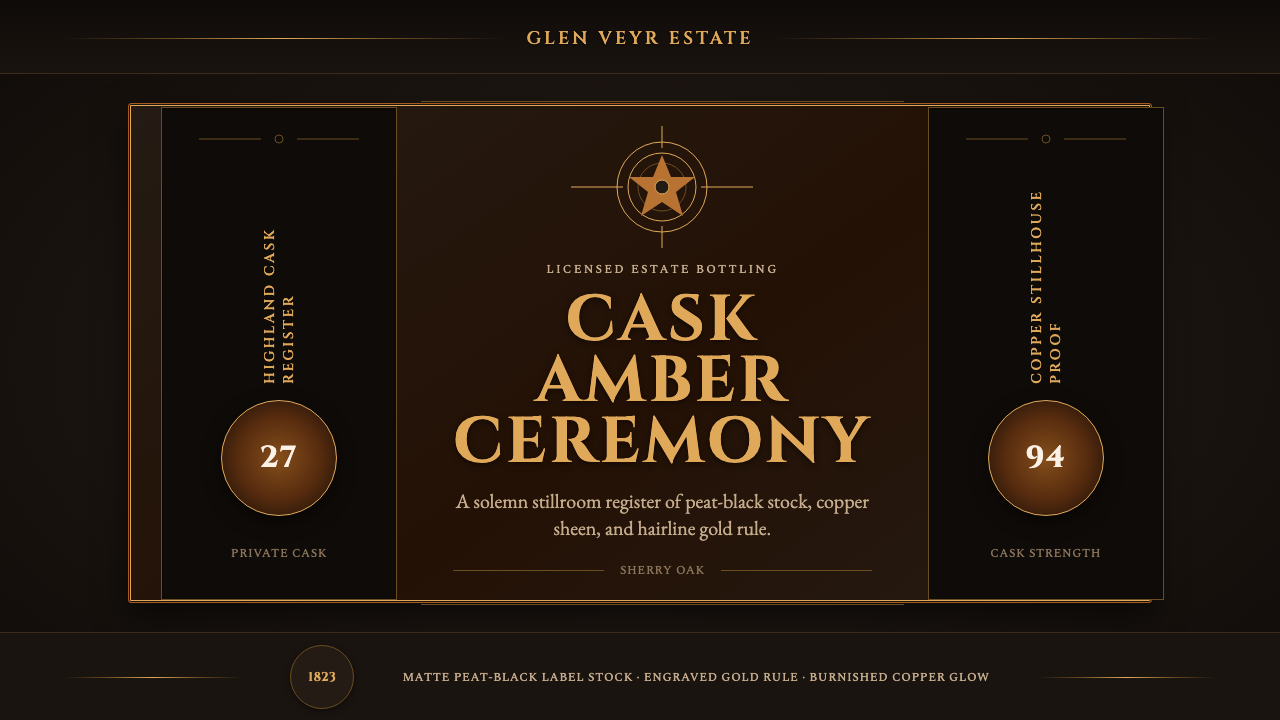 Single Malt Scotch design style — example