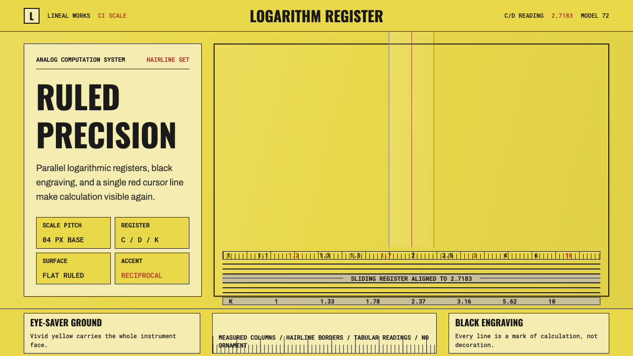 Slide Rule design style — example