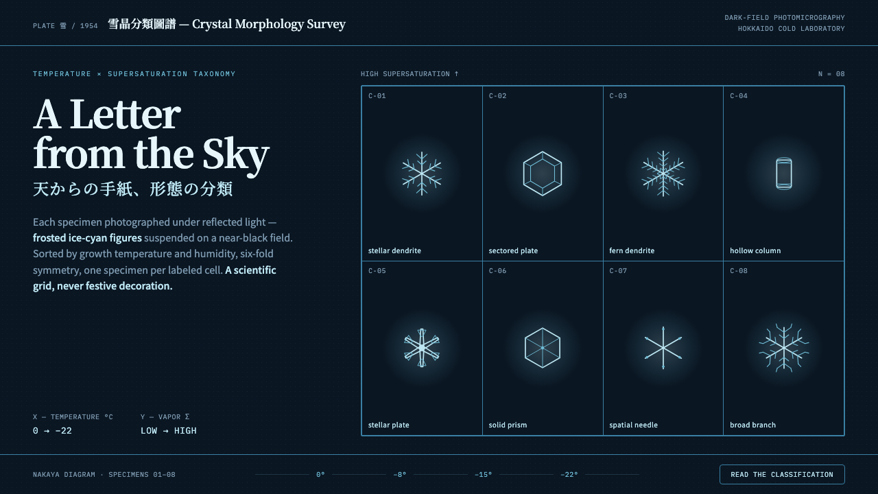 Snow Crystal Classification design style — example