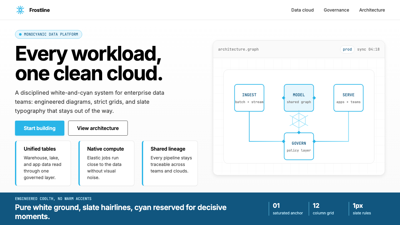 Snowflake Data Cloud design style