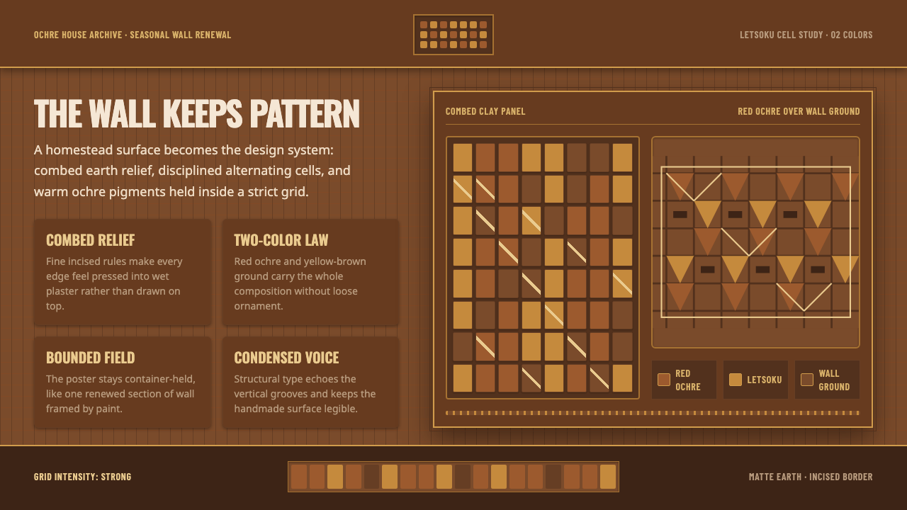 Sotho Litema Wall Mural design style — example
