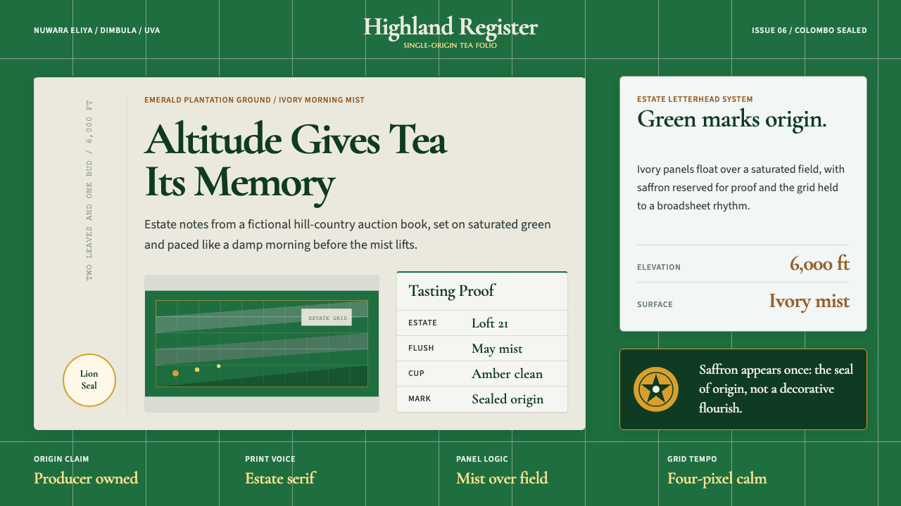 Sri Lanka Ceylon Tea Modern design style — example
