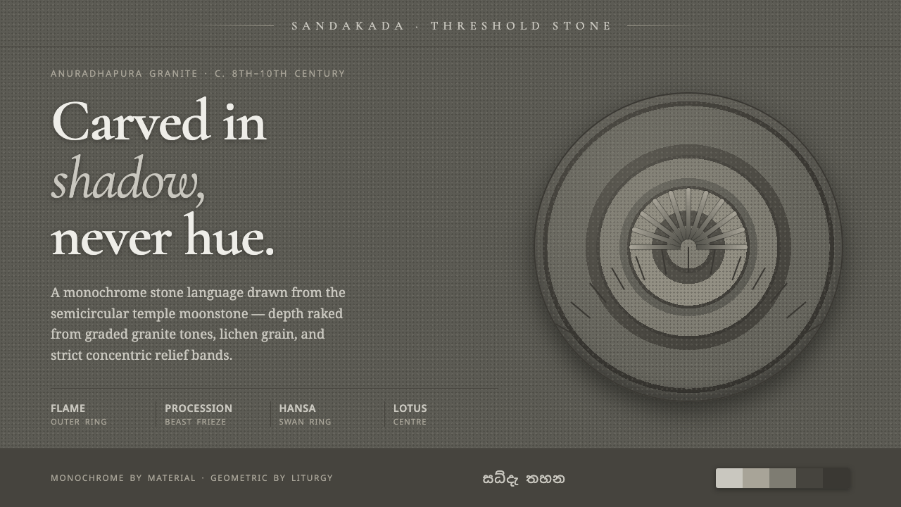 Sandakada Pahana Moonstone design style