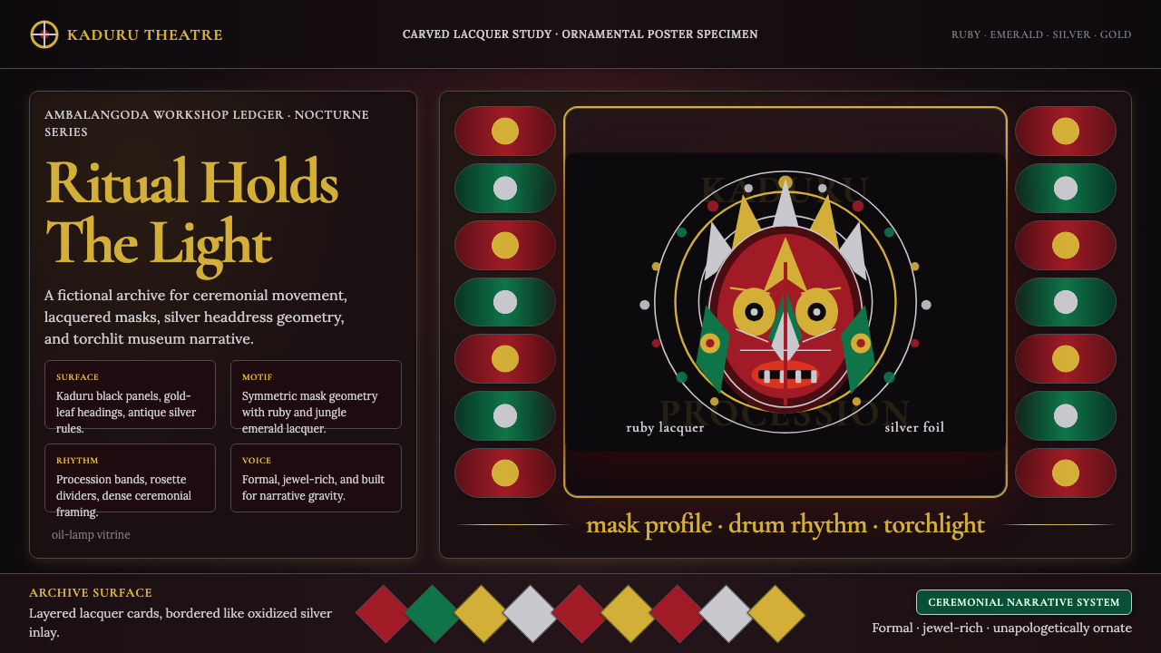 Sri Lankan Kandyan Mask & Dance design style