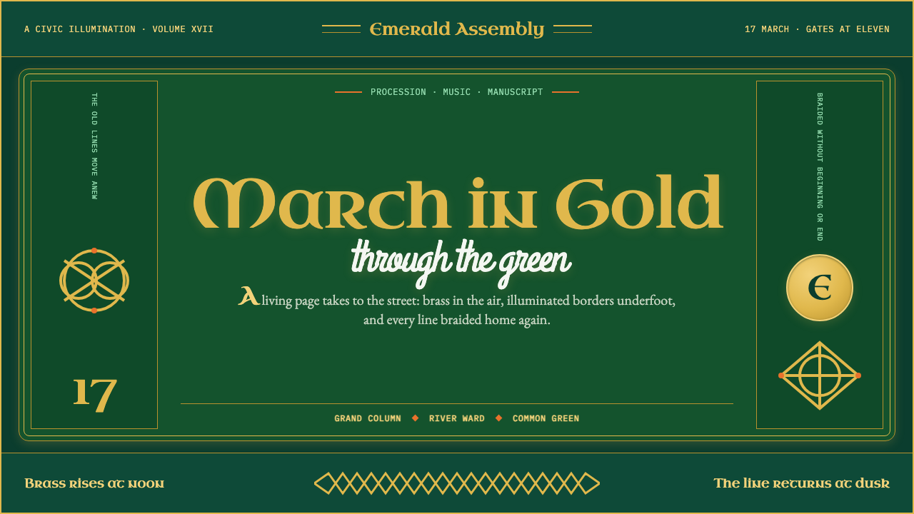 St. Patrick's Day Parade design style — example