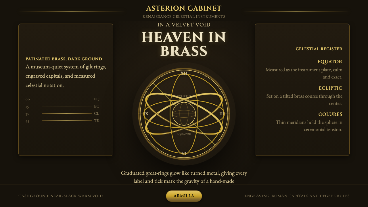 Armillary Sphere design style — example