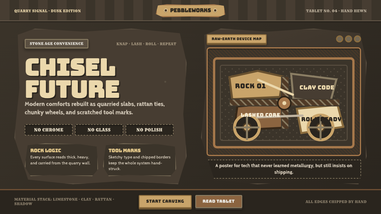 Stonepunk design style — example
