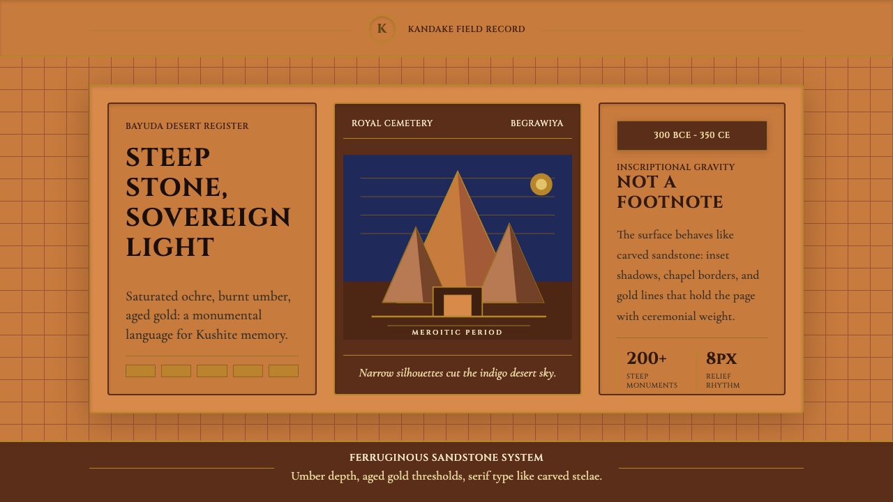 Sudanese Nubian Meroë Pyramid design style