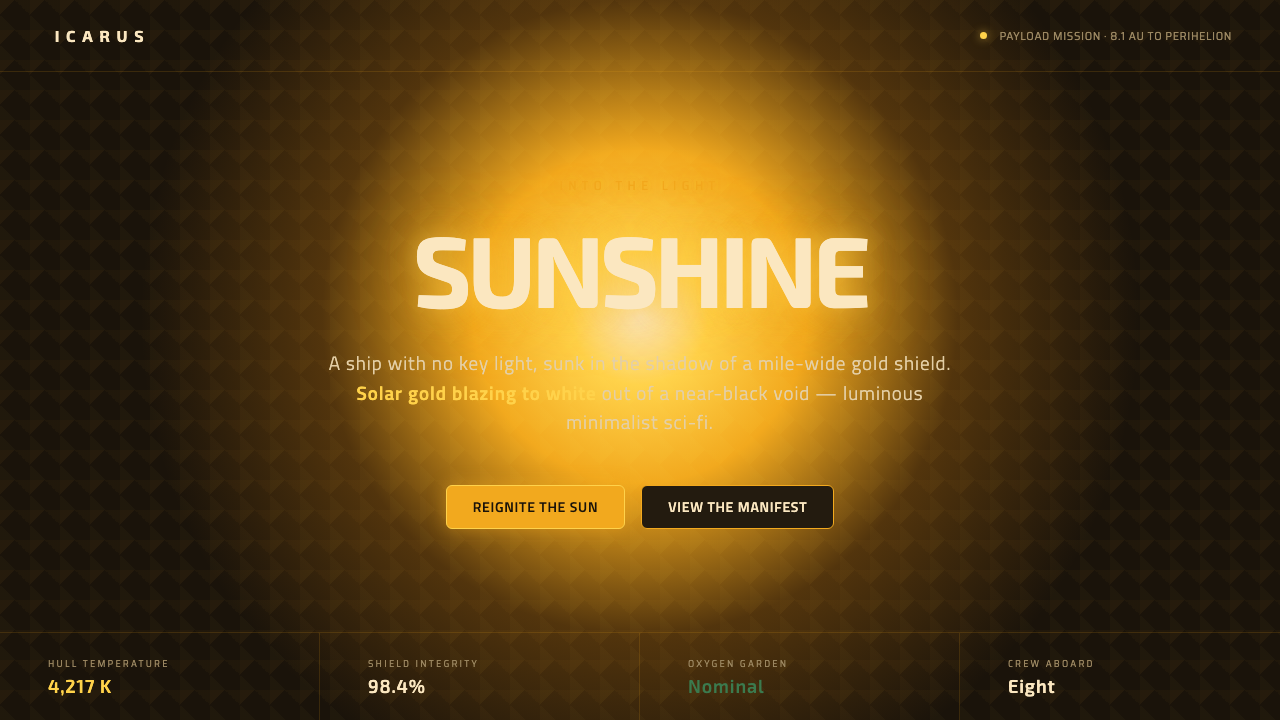Sunshine (2007) design style — example