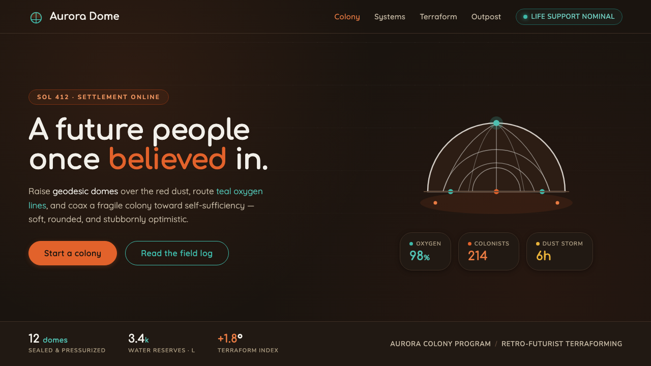 Surviving Mars design style — example