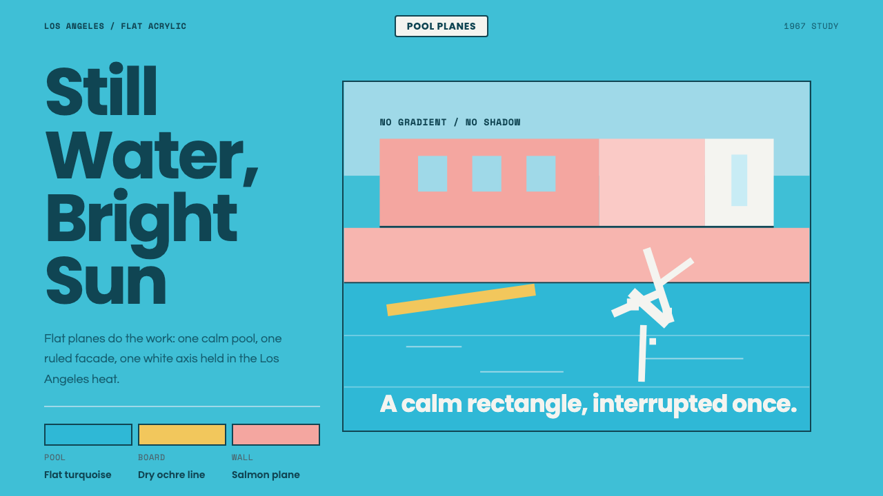 Hockney Pool Blue design style — example
