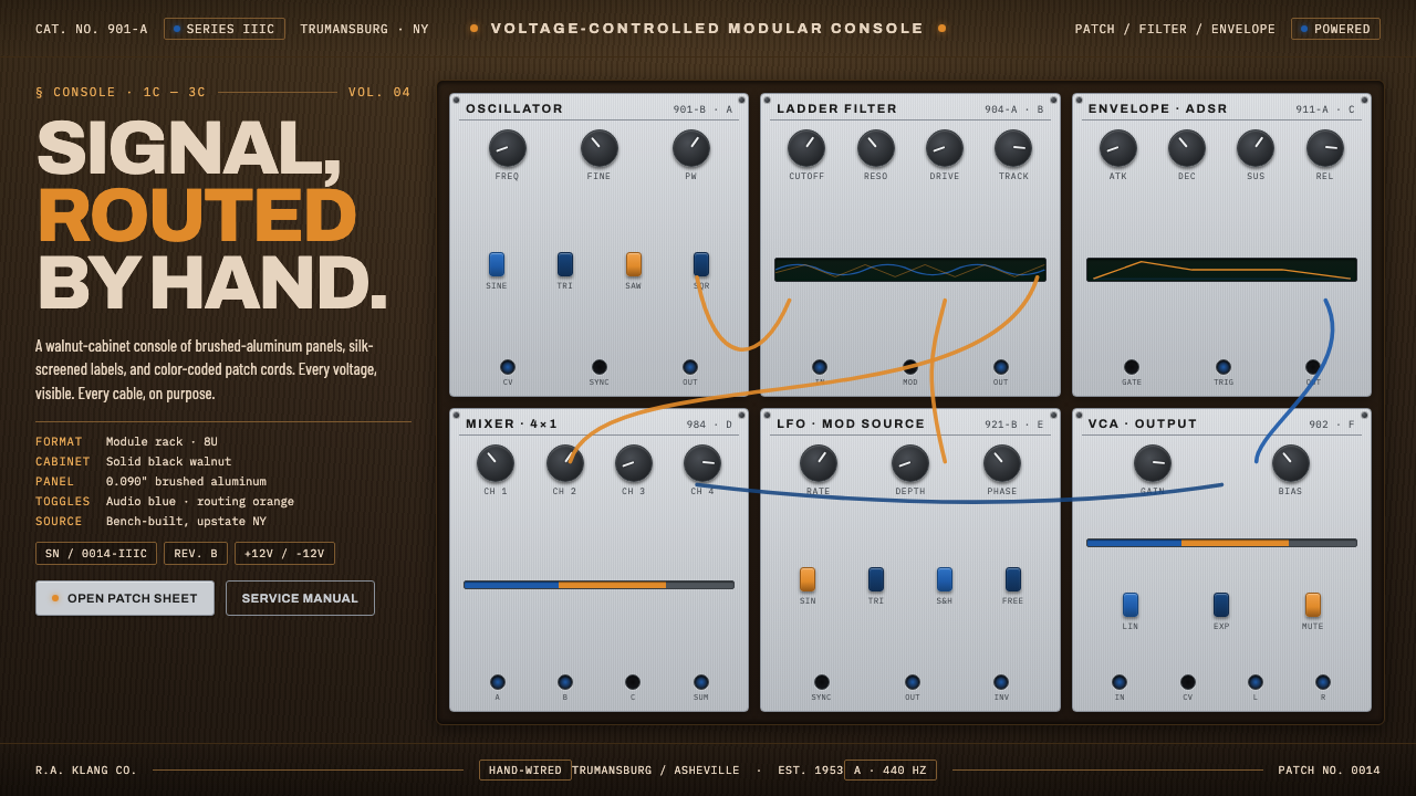 Moog Modular Synth 设计风格示例