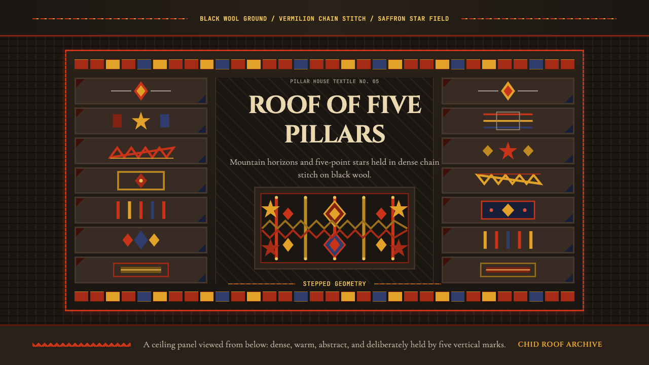 Tajik Pamir Needlework (Chid Roof) design style