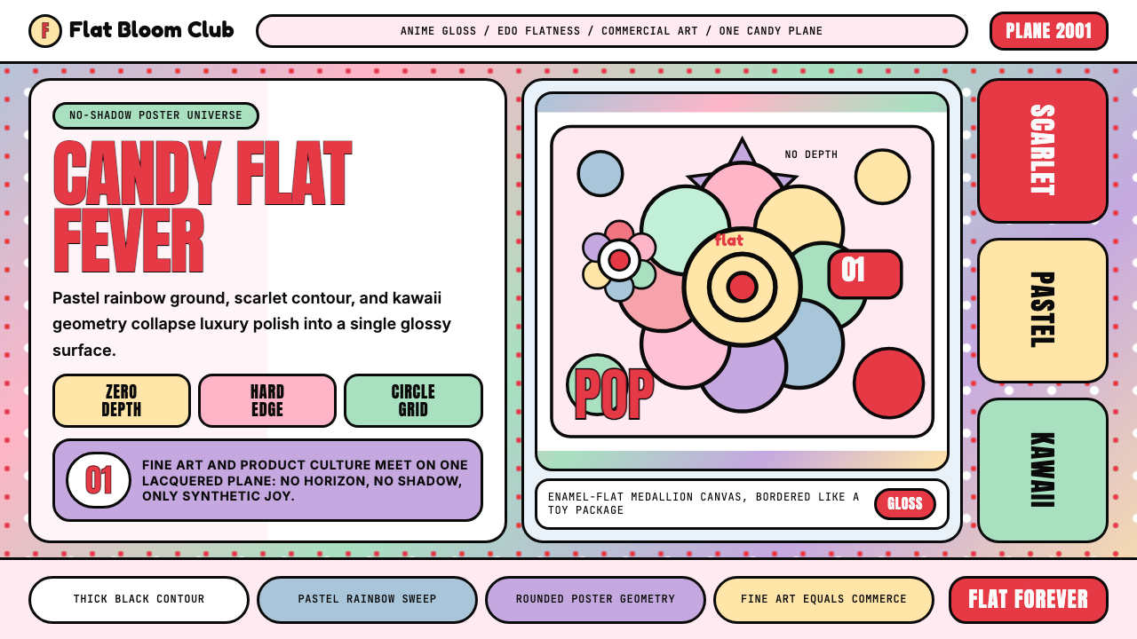 Takashi Murakami Superflat design style