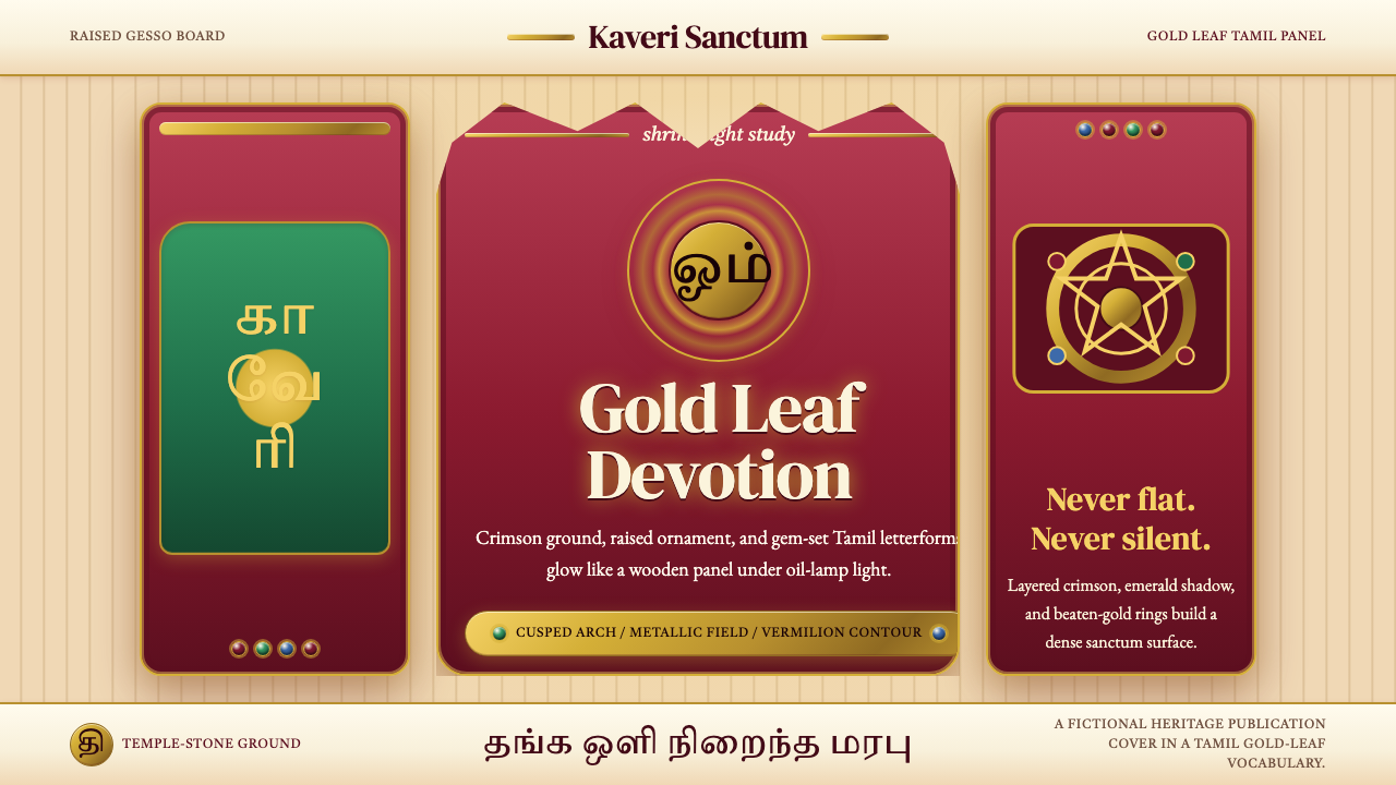 Tanjore Painting (Gold-leaf Tamil) 设计风格示例
