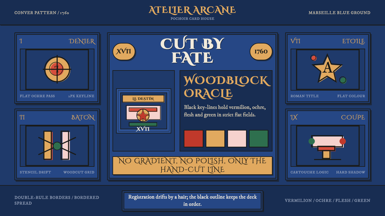 Tarot de Marseille design style — example