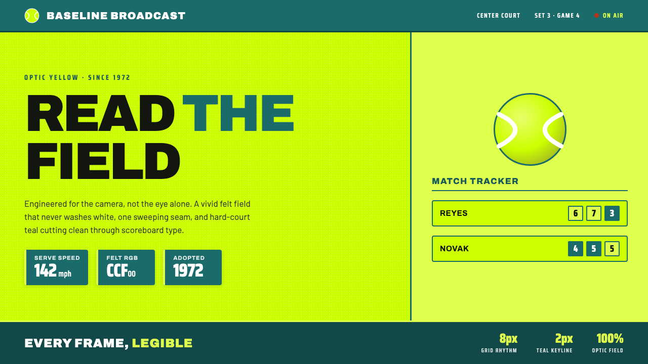 Optic Yellow Tennis Ball design style — example