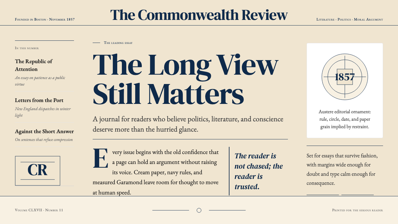 The Atlantic Monthly design style