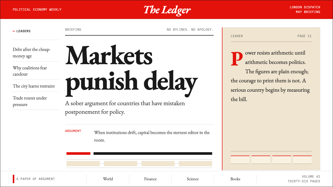 The Economist (Red-Banner) 设计风格示例