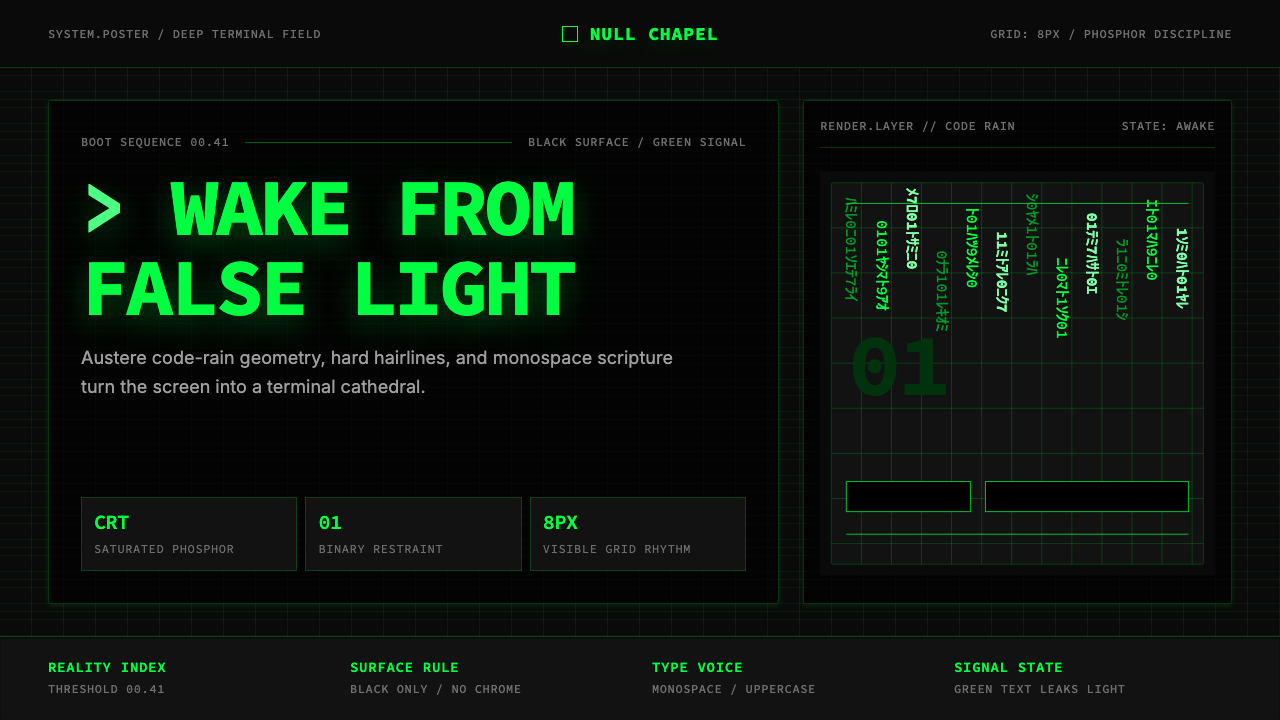 The Matrix (Green-Code) 设计风格示例