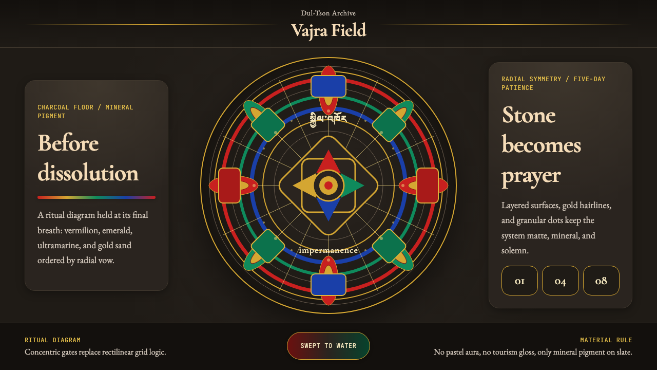 Tibetan Vajrayana Sand Mandala design style — example