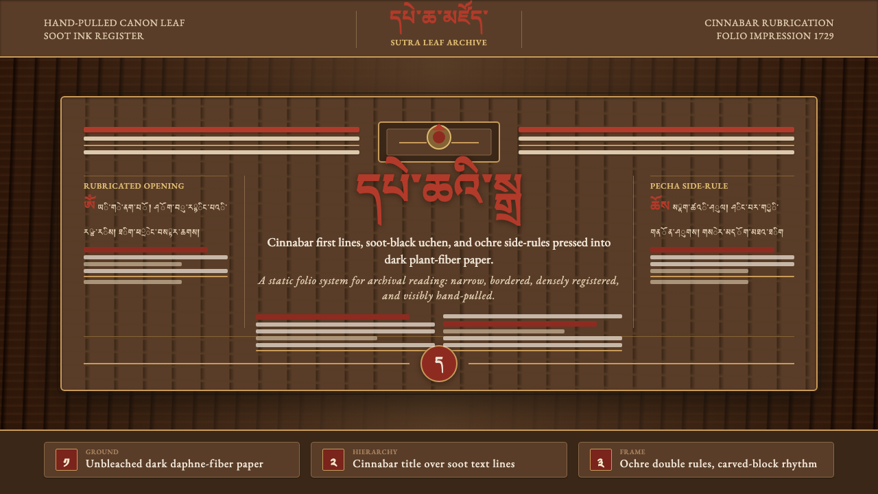 Derge Woodblock Sutra Print design style