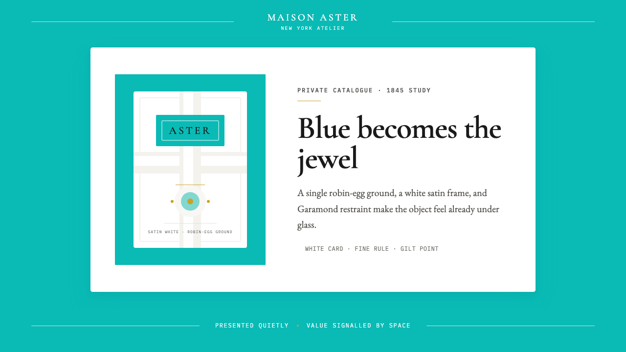 Tiffany Robin-Egg Blue design style — example