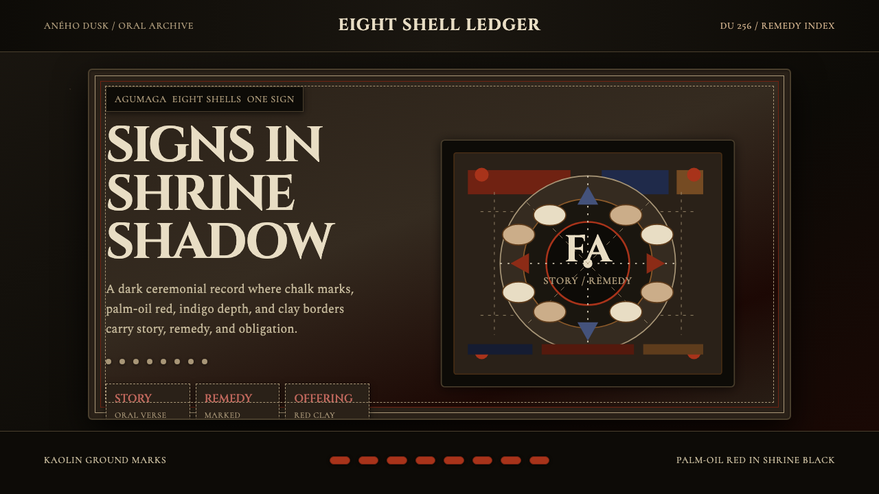 Togolese Vodun Fa Divination design style — example