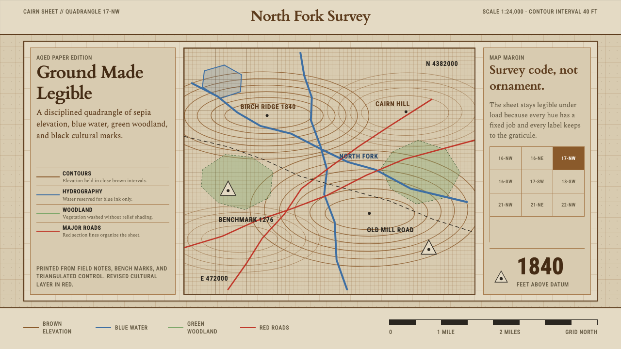 Topographic Survey Map design style — example