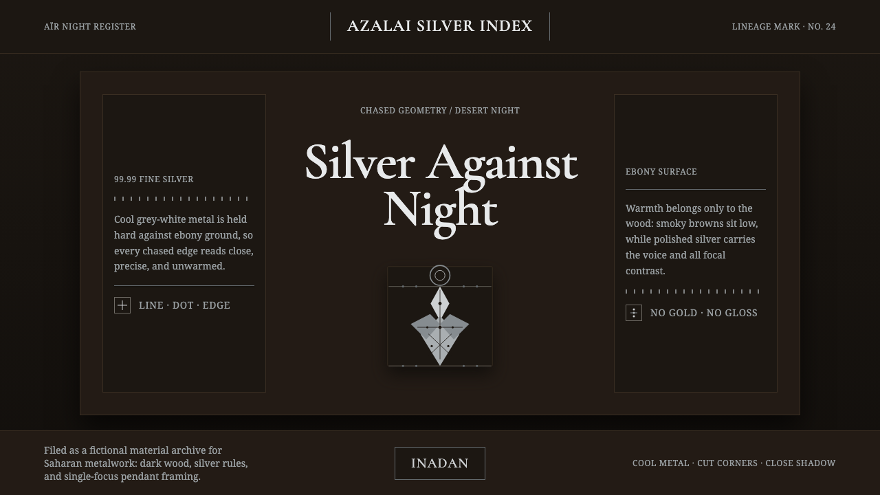 Tuareg Agadez Cross Silver design style — example